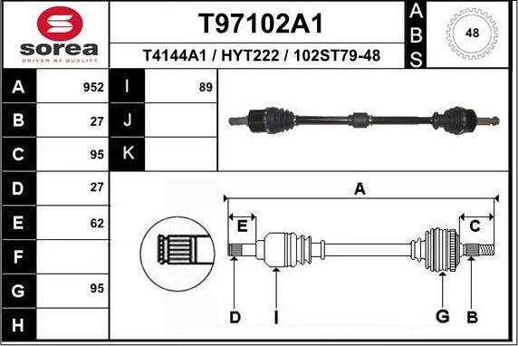 EAI T97102A1 - Pogonska osovina www.molydon.hr