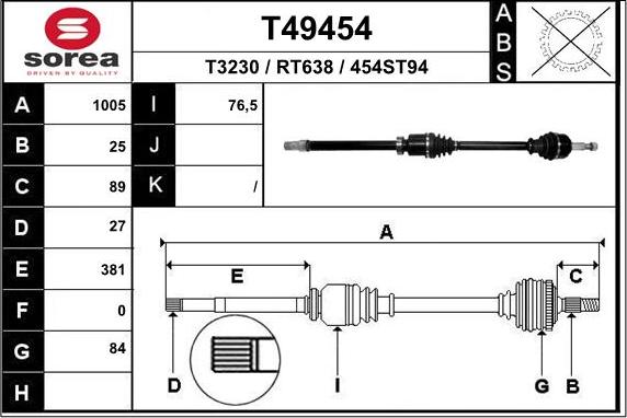 EAI T49454 - Pogonska osovina www.molydon.hr