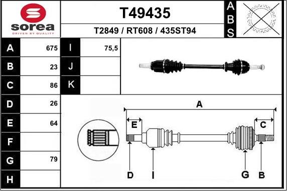 EAI T49435 - Pogonska osovina www.molydon.hr