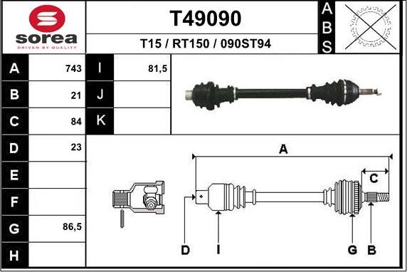 EAI T49090 - Pogonska osovina www.molydon.hr