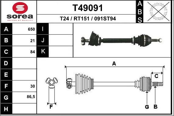 EAI T49091 - Pogonska osovina www.molydon.hr