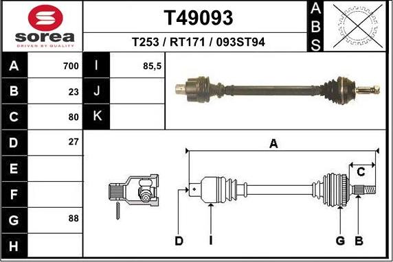 EAI T49093 - Pogonska osovina www.molydon.hr