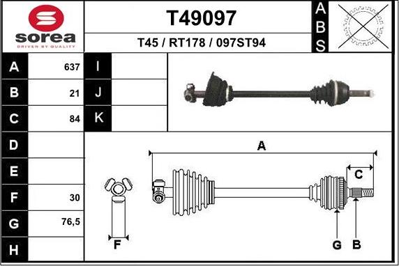 EAI T49097 - Pogonska osovina www.molydon.hr