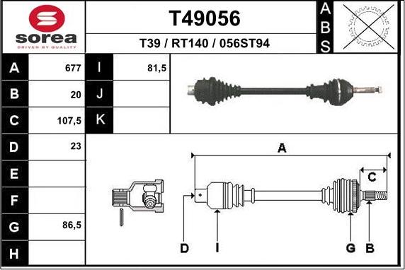 EAI T49056 - Pogonska osovina www.molydon.hr