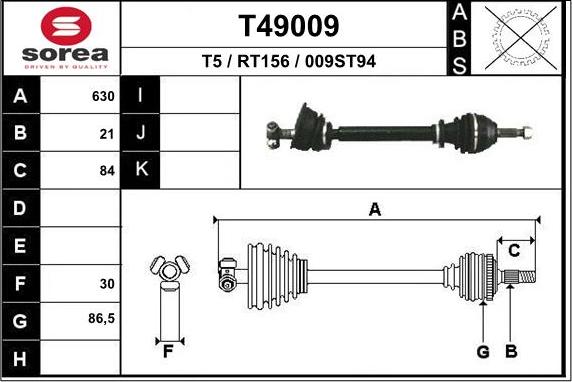 EAI T49009 - Pogonska osovina www.molydon.hr