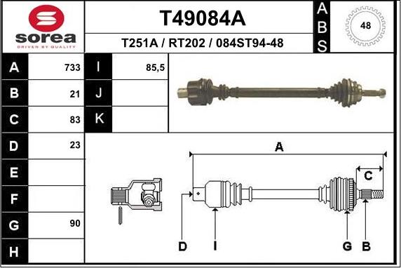 EAI T49084A - Pogonska osovina www.molydon.hr