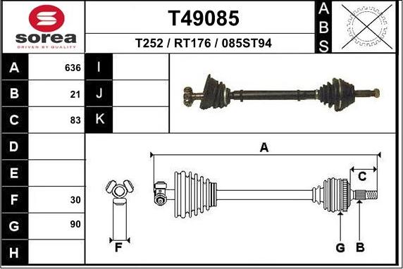 EAI T49085 - Pogonska osovina www.molydon.hr