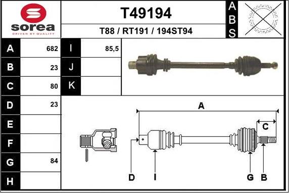 EAI T49194 - Pogonska osovina www.molydon.hr