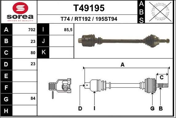 EAI T49195 - Pogonska osovina www.molydon.hr