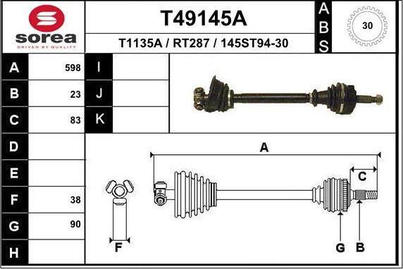 EAI T49145A - Pogonska osovina www.molydon.hr