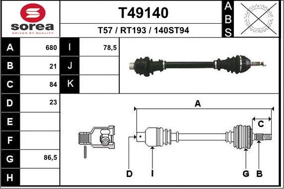 EAI T49140 - Pogonska osovina www.molydon.hr