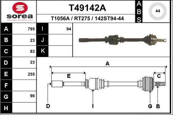 EAI T49142A - Pogonska osovina www.molydon.hr