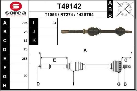 EAI T49142 - Pogonska osovina www.molydon.hr