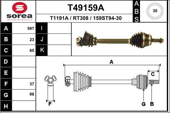 EAI T49159A - Pogonska osovina www.molydon.hr