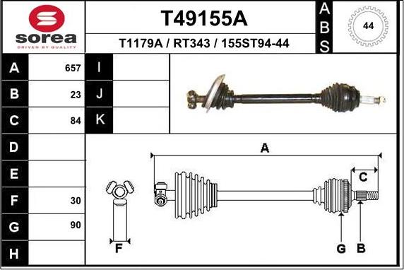 EAI T49155A - Pogonska osovina www.molydon.hr