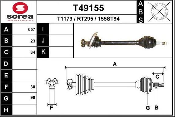 EAI T49155 - Pogonska osovina www.molydon.hr