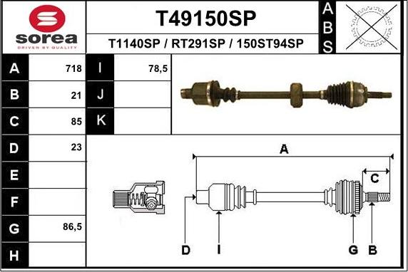 EAI T49150SP - Pogonska osovina www.molydon.hr