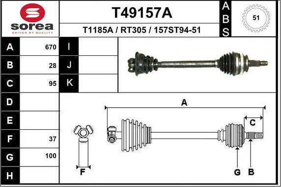 EAI T49157A - Pogonska osovina www.molydon.hr