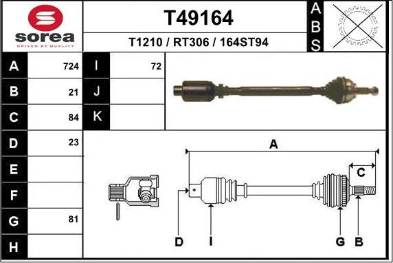 EAI T49164 - Pogonska osovina www.molydon.hr