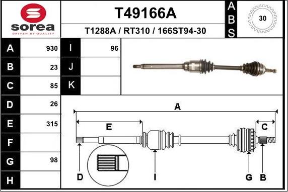 EAI T49166A - Pogonska osovina www.molydon.hr