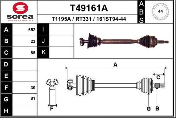 EAI T49161A - Pogonska osovina www.molydon.hr