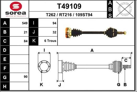 EAI T49109 - Pogonska osovina www.molydon.hr