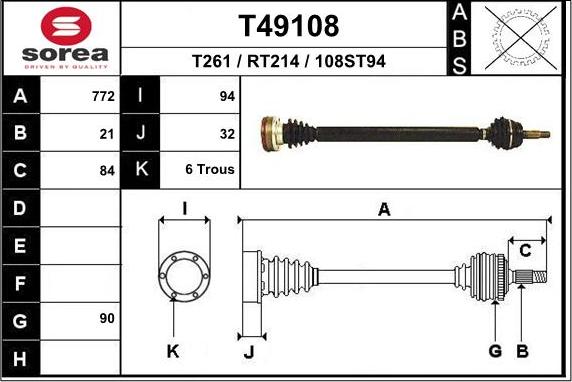 EAI T49108 - Pogonska osovina www.molydon.hr