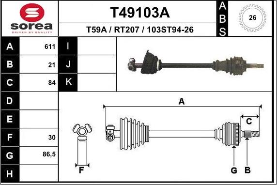 EAI T49103A - Pogonska osovina www.molydon.hr