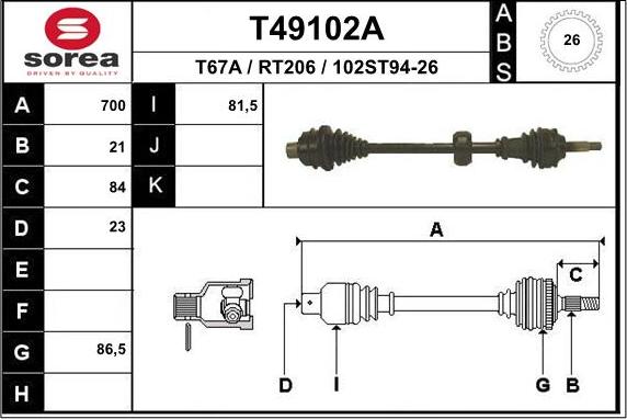 EAI T49102A - Pogonska osovina www.molydon.hr