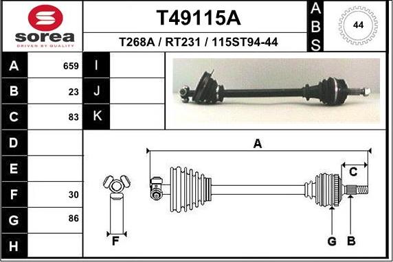 EAI T49115A - Pogonska osovina www.molydon.hr