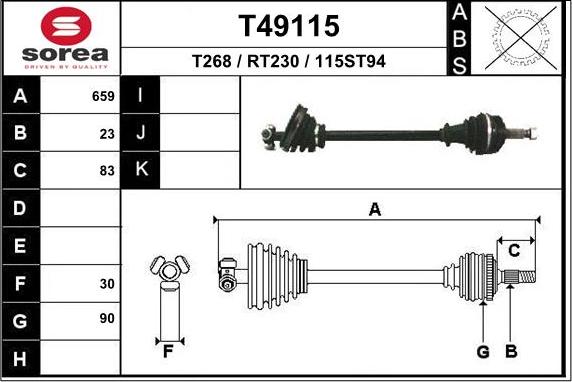 EAI T49115 - Pogonska osovina www.molydon.hr