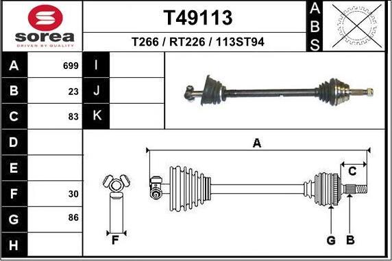 EAI T49113 - Pogonska osovina www.molydon.hr