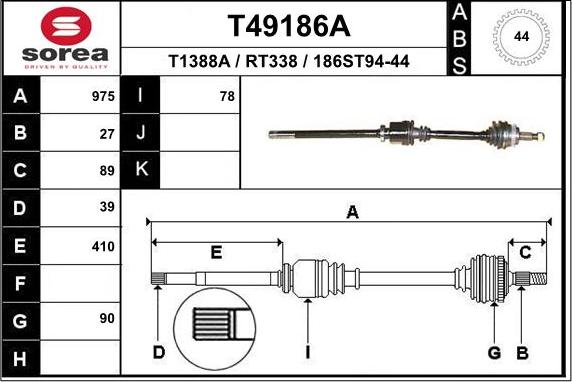 EAI T49186A - Pogonska osovina www.molydon.hr