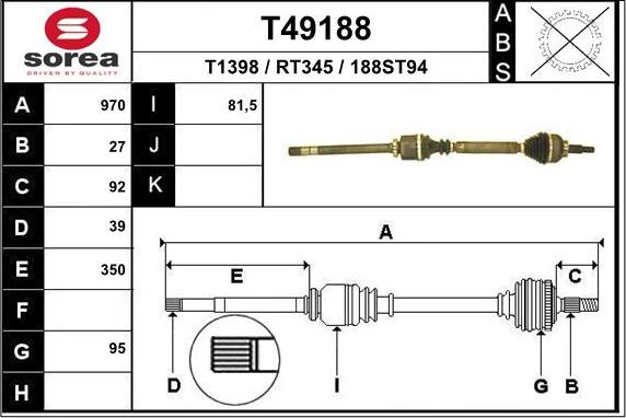 EAI T49188 - Pogonska osovina www.molydon.hr