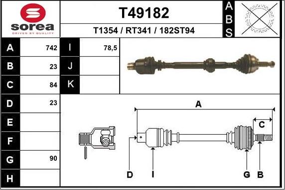 EAI T49182 - Pogonska osovina www.molydon.hr