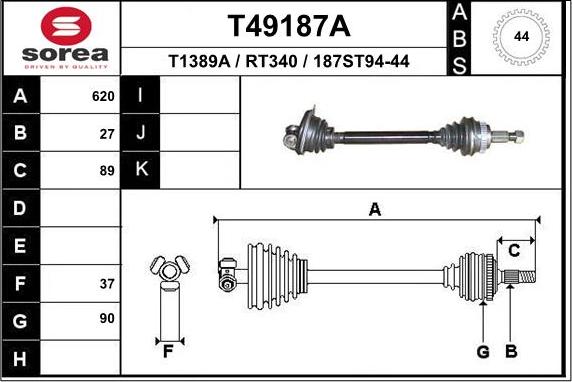 EAI T49187A - Pogonska osovina www.molydon.hr