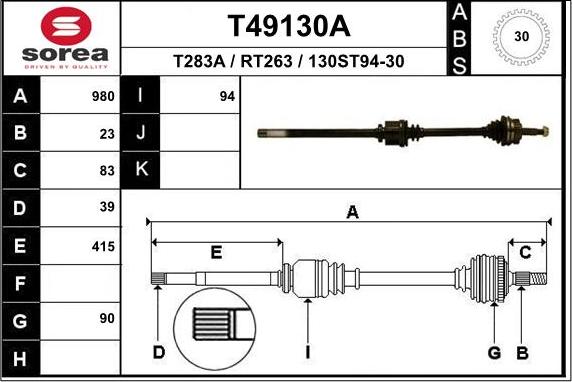 EAI T49130A - Pogonska osovina www.molydon.hr