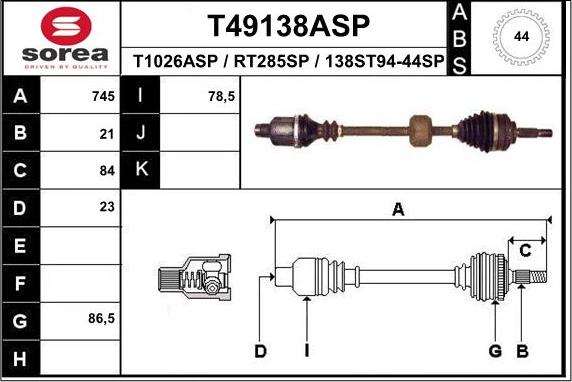 EAI T49138ASP - Pogonska osovina www.molydon.hr