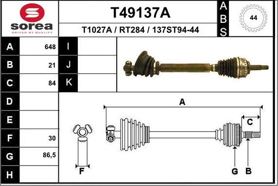 EAI T49137A - Pogonska osovina www.molydon.hr