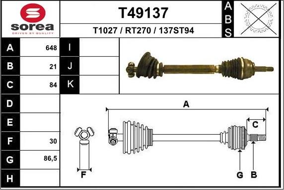 EAI T49137 - Pogonska osovina www.molydon.hr