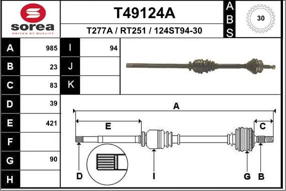 EAI T49124A - Pogonska osovina www.molydon.hr