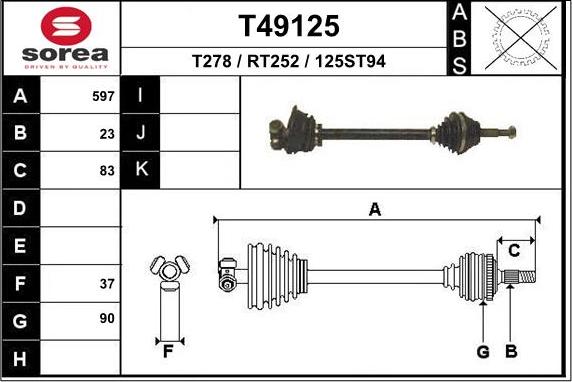 EAI T49125 - Pogonska osovina www.molydon.hr