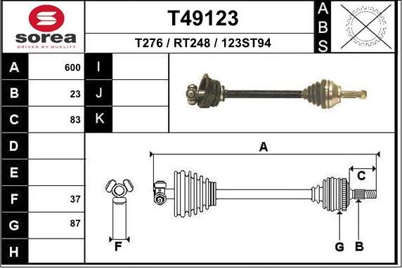 EAI T49123 - Pogonska osovina www.molydon.hr