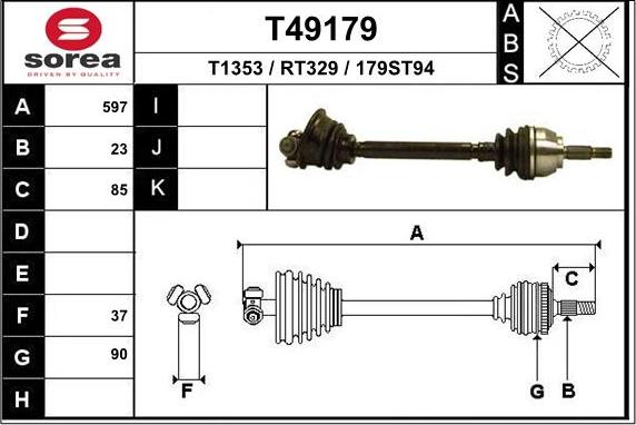 EAI T49179 - Pogonska osovina www.molydon.hr