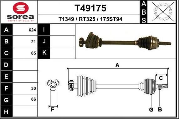 EAI T49175 - Pogonska osovina www.molydon.hr