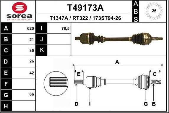 EAI T49173A - Pogonska osovina www.molydon.hr