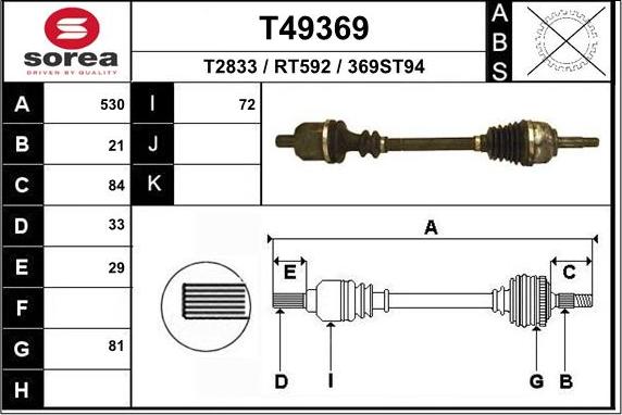 EAI T49369 - Pogonska osovina www.molydon.hr