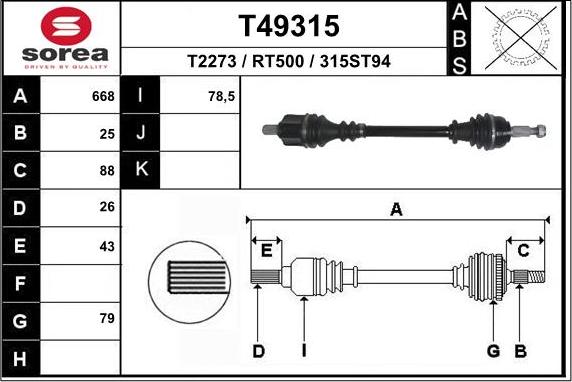 EAI T49315 - Pogonska osovina www.molydon.hr