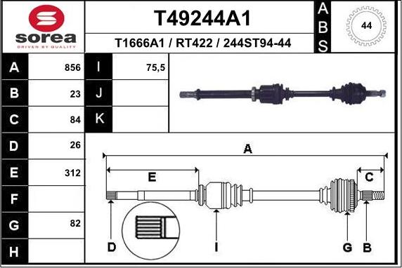 EAI T49244A1 - Pogonska osovina www.molydon.hr