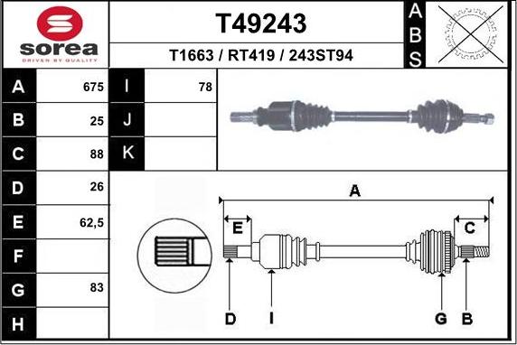 EAI T49243 - Pogonska osovina www.molydon.hr